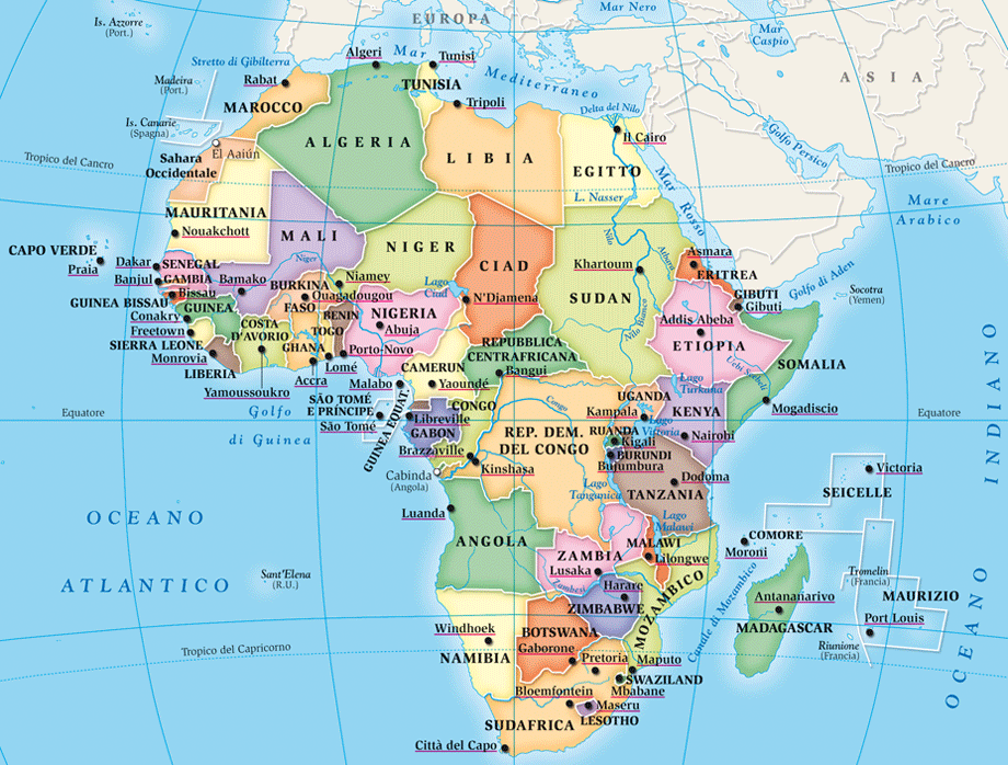 Cartina Africa 76