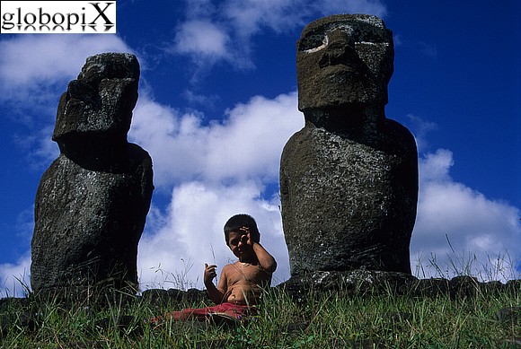 Moai sull'Isola di Pasqua