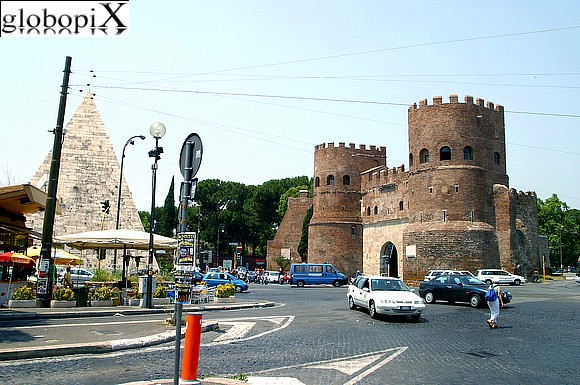Rome - Porta S. Paolo and Piramide di Caio Cestio