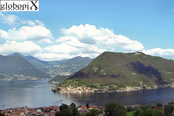 Panorama del lago con Monte Isola