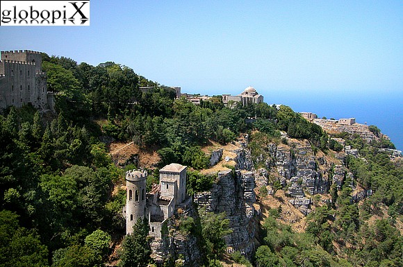 Erice - Panorama da castello Venere