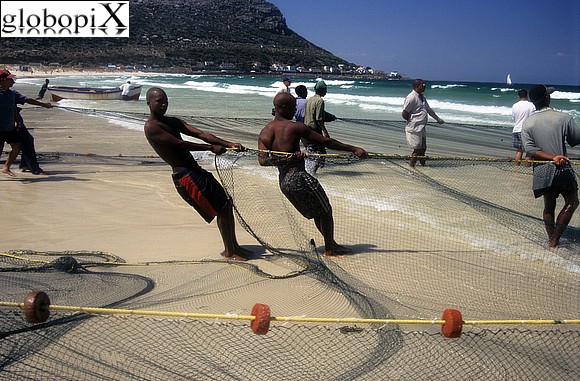 Sudafrica - Pescatori a Fish Hoek Bay