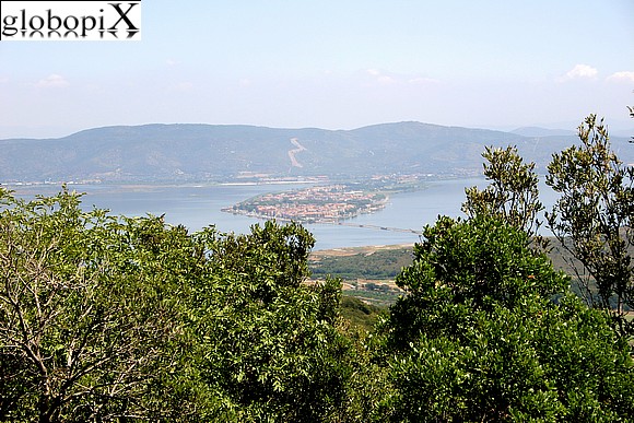 Argentario - Panorama of the Orbetello peninsula
