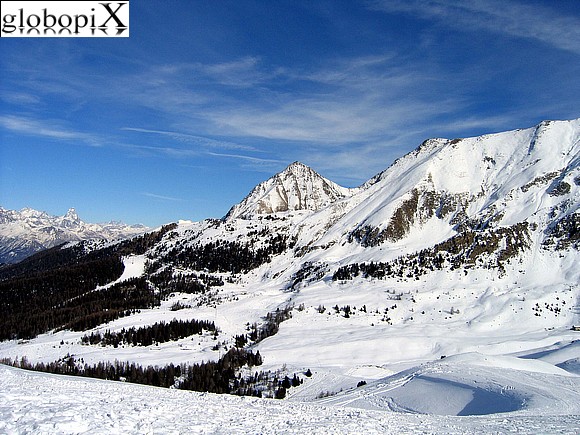 Panorama dalle piste di Pila