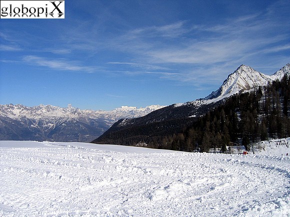 Pila - Panorama dalle piste di Pila
