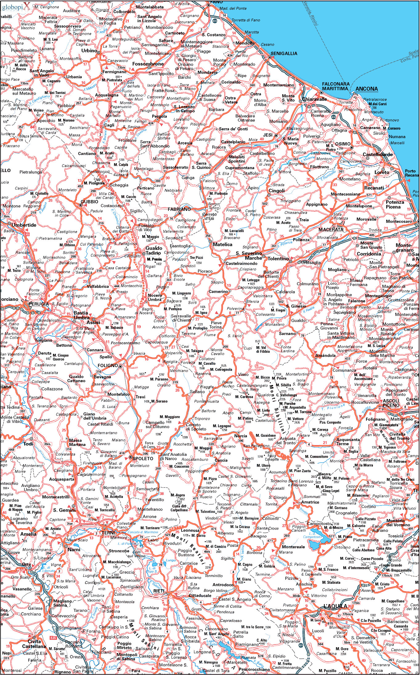 tracciare sospetto iniettare cartina geografica umbria orientamento ...