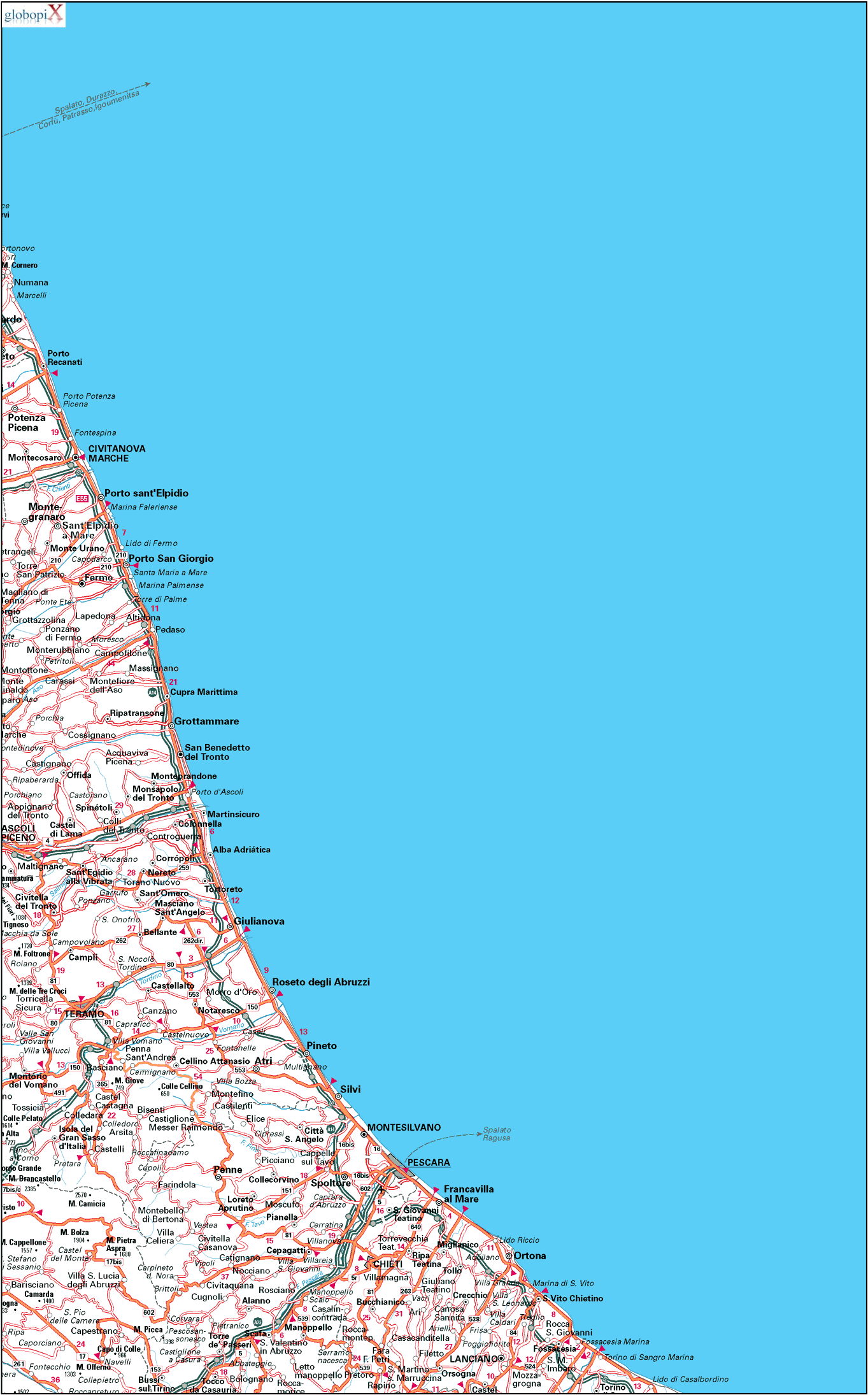 CARTINA ABRUZZO PESCARA