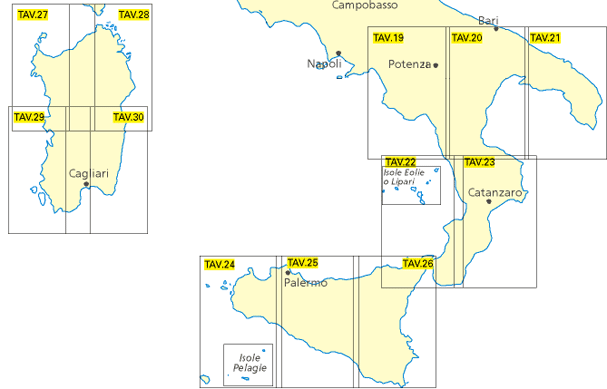 Cartina Sud Italia