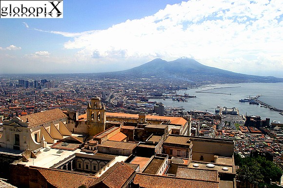 Naples - Vesuvius seen from Napoli