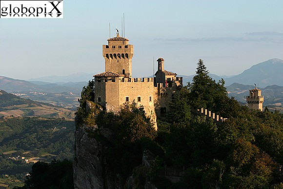 San Marino - View from the Rocca towards the Cesta