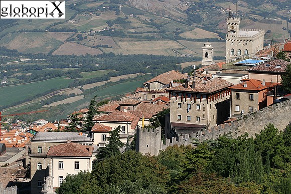 San Marino - View of San Marino from 'La Cesta'