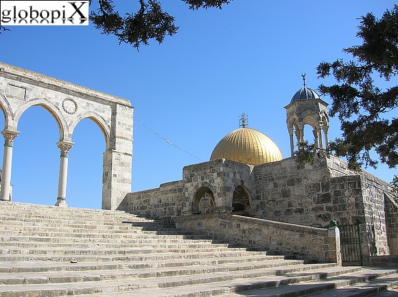 Gerusalemme - Scalinata della Moschea Al Aqsa