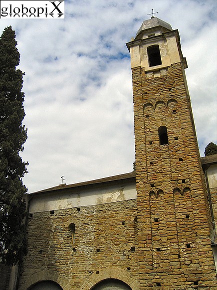 Dolceacqua - Church of San Giorgio's bell tower.