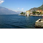 Photo: Panorama of Lake Como at night.