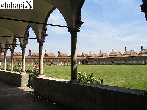 Pavia - The Cloister of the Pavia's Certosa