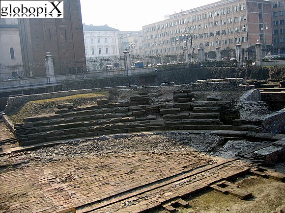 Turin - Remains of the Roman theatre Augusta Taurinorum