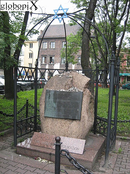 Cracovia - Targa commemorativa a Kazimierz