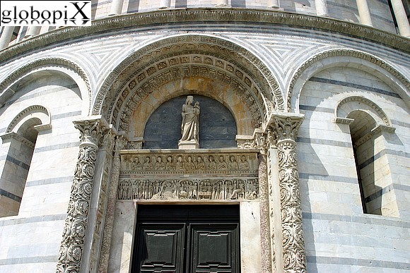 Pisa - The Battistero di Pisa's portal