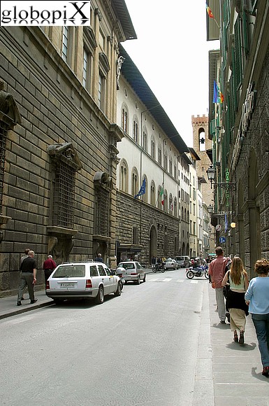Firenze - Via del Proconsolo e Palazzo Pazzi Quaratesi