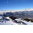 Foto: Pila e panorama delle Alpi